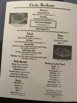 Menu photo 3 Clark's Barbecue Kernersville, NC