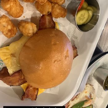 Cypress - Breakfast sandwich with hash brown (tater tots) - Restaurants Near Me