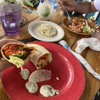 Moku Roots - Buffalo Cauliflower Wrap best item I've had but small portion tbh - Vegan Near Me - Kula, Hawaii Moku Roots - Buffalo Cauliflower Wrap best item I've had but small portion tbh - Vegan Near Me - Kula, Hawaii