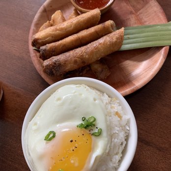 FOB Kitchen - Shanghai lumpia with a side of garlic rice and egg - Filipino Near Me - Oakland, California FOB Kitchen - Shanghai lumpia with a side of garlic rice and egg - Filipino Near Me - Oakland, California