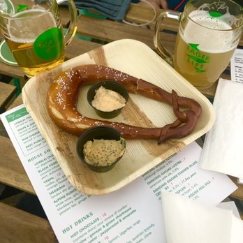 Lorelei - Pretzel with beer cheese and mustard - Bars Near Me - Pittsburgh, Pennsylvania