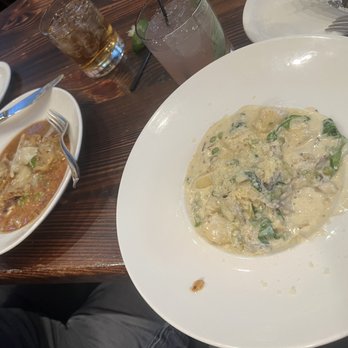 Cypress Hall - Lamb and braised pork cheek ravioli ( left) ricotta gnudi (right). - New American Near Me - New Bern, North Carolina Cypress Hall - Lamb and braised pork cheek ravioli ( left) ricotta gnudi (right). - New American Near Me - New Bern, North Carolina