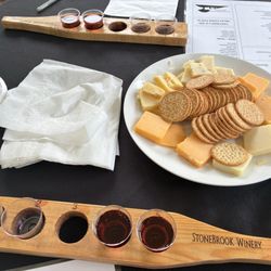 Stone Brook Winery - Delicious cheese platter and wine flights