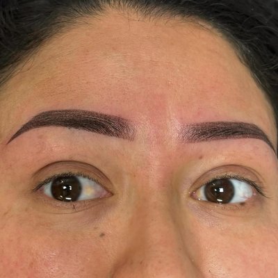 Eyebrows - Powder Brows: Your natural brows will gain fullness and dimension with the powder technique, which can be applied very subtly. This method is the ideal choice for you if you want to appear more natural.
Ombre Brows (Most Recommended): The ombre brow technique is used to build a shadow. From the area closest to the middle of the face all the way to the tail of the brow, this precise procedure produces a fade in which the color gradually changes into darker tones. This brow style creates such a lovely fade to give the appearance that you had drawn in your eyebrows with an eyebrow pencil, but without the hassle!
Full Brow Lami Package: This brow package consists of lamination, hard wax brow shaping, precise tweezing, trimming, tint/stain, make-up, and finishing products. It's the ideal non-invasive hair treatment that mimics a perm and entails shaping the brows to the appropriate shape to create a finished and slick appearance. It aids in maintaining the form of natural brows as well as keeping them in place. Eyebrows - Powder Brows: Your natural brows will gain fullness and dimension with the powder technique, which can be applied very subtly. This method is the ideal choice for you if you want to appear more natural.
Ombre Brows (Most Recommended): The ombre brow technique is used to build a shadow. From the area closest to the middle of the face all the way to the tail of the brow, this precise procedure produces a fade in which the color gradually changes into darker tones. This brow style creates such a lovely fade to give the appearance that you had drawn in your eyebrows with an eyebrow pencil, but without the hassle!
Full Brow Lami Package: This brow package consists of lamination, hard wax brow shaping, precise tweezing, trimming, tint/stain, make-up, and finishing products. It's the ideal non-invasive hair treatment that mimics a perm and entails shaping the brows to the appropriate shape to create a finished and slick appearance. It aids in maintaining the form of natural brows as well as keeping them in place.