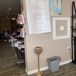 Sandys Nail Spa - Pedicure menu.