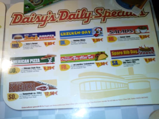 Menu photo 3 Daisy's Diner Oyten, NI