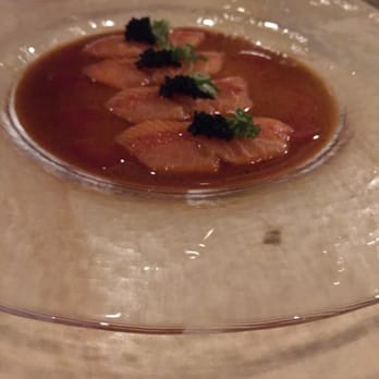 Fuji at Assembly - Salmon sashimi in a sesame sauce - Sushi Bars Near Me - Somerville, Massachusetts Fuji at Assembly - Salmon sashimi in a sesame sauce - Sushi Bars Near Me - Somerville, Massachusetts