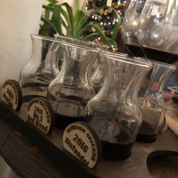 Mission Cellars - Cute wine flight. - Wineries Near Me - Poway, California Mission Cellars - Cute wine flight. - Wineries Near Me - Poway, California