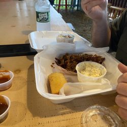 Tasty Butts BBQ - BBQ Chicken, Coleslaw & cornbread.