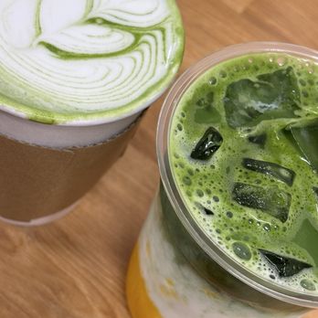 Redshift Coffee Roasters - Hot matcha latte and peach blossom matcha latte - Coffee & Tea Near Me - Lake Forest, California