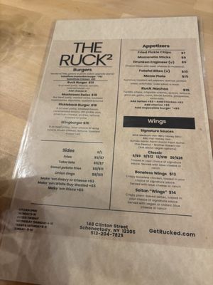 Menu photo 3 The Ruck ² Schenectady, NY Menu photo 3 The Ruck ² Schenectady, NY