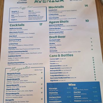 Avenida - Menu - Mexican Near Me - New York, New York Avenida - Menu - Mexican Near Me - New York, New York