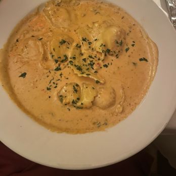 Cafe Calabria II - Lobster raviolis in vodka sauce. I'd order it again and again. The sauce was like velvet. And there was plenty of it! - Italian Near Me - Albany, New York