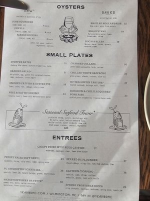 Menu photo 1 Seabird Wilmington, NC Menu photo 1 Seabird Wilmington, NC