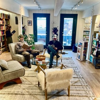 Chapter One Bookstore - Enjoy reading your new book upstairs by the fireplace or on our deck overlooking Baldy. - Bookstores Near Me - Ketchum, Idaho