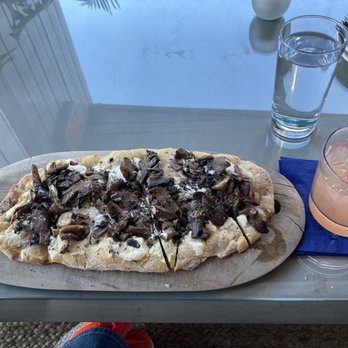Sandbar Rooftop - Wild Mushroom Pizza + watermelon margarita - Cocktail Bars Near Me - New York, New York