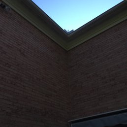 Weeds growing in my gutter that I had asked to be removed by Marshall.  Still there after their "cleaning"