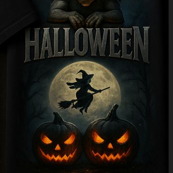 Accent T-Shirts - Back of happy Halloween T-shirt. - Screen Printing/T-Shirt Printing Near Me - Las Vegas, Nevada Accent T-Shirts - Back of happy Halloween T-shirt. - Screen Printing/T-Shirt Printing Near Me - Las Vegas, Nevada
