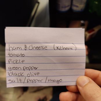 George's Sandwich Shop - Instructions clearly written down. - Sandwiches Near Me - Biddeford, Maine
