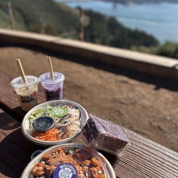 World Wrapps - Furikake Salmon bowl and Bangin' Buffalo Chicken, Ube Horchata, Jasmine Milk Tea, and Ube Rice Krispy Treat - Wraps Near Me - Corte Madera, California World Wrapps - Furikake Salmon bowl and Bangin' Buffalo Chicken, Ube Horchata, Jasmine Milk Tea, and Ube Rice Krispy Treat - Wraps Near Me - Corte Madera, California