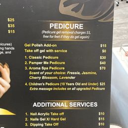 pedicure pricing