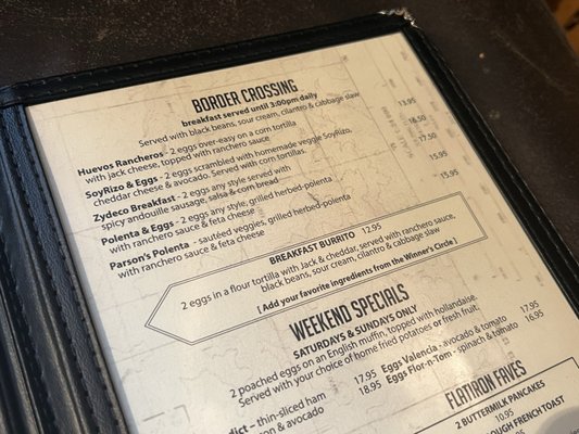 Menu photo 5 Crossroads Cafe Joshua Tree, CA