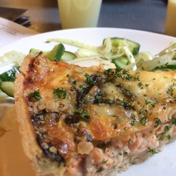 New Armouries Cafe - Poached salmon tart was good with a fresh side of cucumber and fennel salad. - Cafes Near Me - London, XGL New Armouries Cafe - Poached salmon tart was good with a fresh side of cucumber and fennel salad. - Cafes Near Me - London, XGL