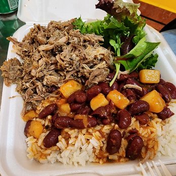 Phoenix Coqui - Plato de pernil (shredded pork) con arroz Blanco (white rice) - Puerto Rican Near Me - Phoenix, Arizona