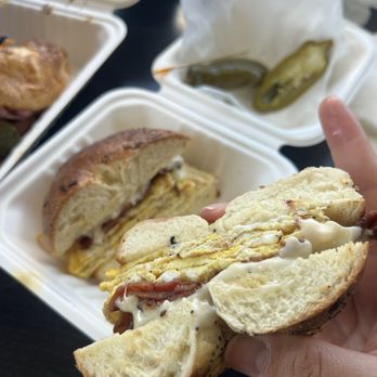 Donut Time Cafe - Bacon egg cheese bagel - Donuts Near Me - Northridge, California Donut Time Cafe - Bacon egg cheese bagel - Donuts Near Me - Northridge, California