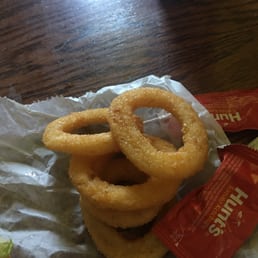 onion rings on a wrapper