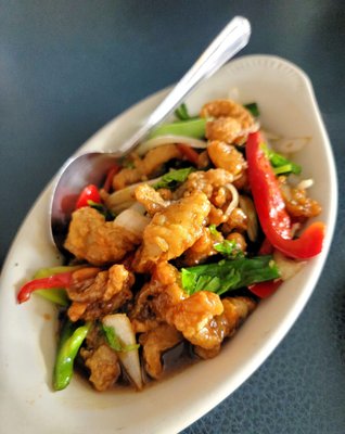 Photo of Vieng Thai - Houston, TX, US. a plate of food with a spoon