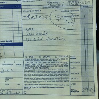 DORSA'S SMOG TEST AUTO REGISTRATION - Second page showing this time that they want me to drive 60 miles while the other page shows only 30 miles. - Smog Check Stations Near Me - Temecula, California