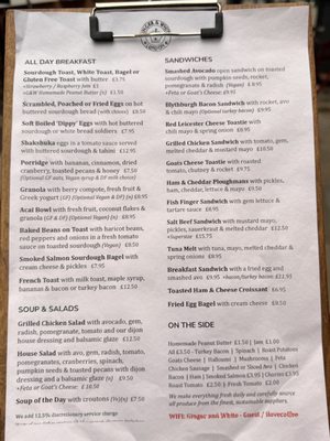 Menu photo 1 Ginger & White London, XGL