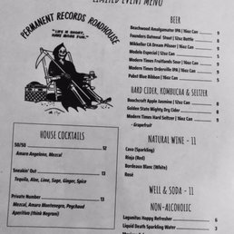Drinks Menu October 9 2021