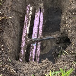 Milton Outdoors Sprinkler Repair - The middle pipe is the culprit.