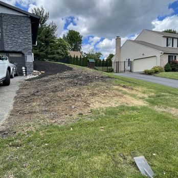 Paverscape - a pile of dirt in front of a house - Landscaping Near Me - Zionsville, Pennsylvania