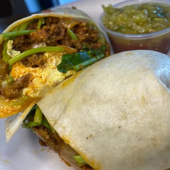 Egghead Cafe - Chorizo Breakfast Burrito - Coffee & Tea Near Me - Honolulu, Hawaii