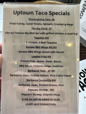 Menu photo 1 Uptown Taco Floral Park, NY