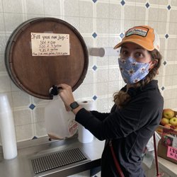 A.B. Orchards - Serving ourselves some cider!