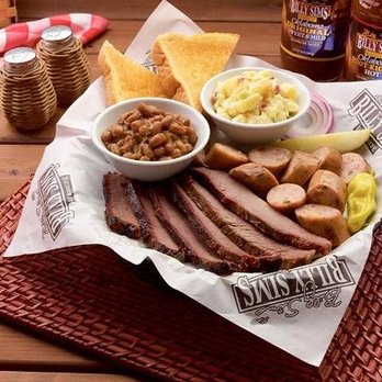 Billy Sims BBQ - a platter of meat and sides - Barbeque Near Me - Atoka, Oklahoma Billy Sims BBQ - a platter of meat and sides - Barbeque Near Me - Atoka, Oklahoma