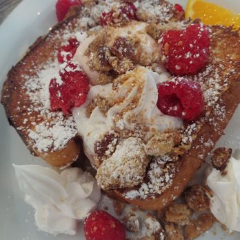 Max's Table - Raspberry and marscapone stuffed French toast with almond crust - Breakfast & Brunch Near Me - Osprey, Florida