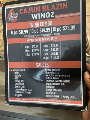 Menu photo 4 Cajun Blazin Wingz Slidell, LA Menu photo 4 Cajun Blazin Wingz Slidell, LA