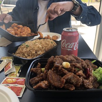 Yang Chow 2.0 - Slippery Shrimp, Szechuan Beef (A La Carte size) & Chicken Fried Rice - Chinese Near Me - Long Beach, California Yang Chow 2.0 - Slippery Shrimp, Szechuan Beef (A La Carte size) & Chicken Fried Rice - Chinese Near Me - Long Beach, California