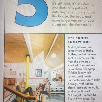 Hello, Sailor - As seen, March 2018 bon appetit - Seafood Near Me - Cornelius, North Carolina
