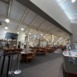 Lake Tahoe Community College Library - Main library section with front desk and communal tables.