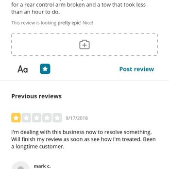 Ely Auto Services - The 5 star review that is in stark contrast to my experience! Zero stars! - Tires Near Me - Ely, Minnesota
