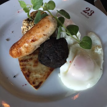 23 Mayfield Boutique Guest House - Sausage, black pudding, haggis, poached egg, fried egg, potato scone - Bed & Breakfast Near Me - Edinburgh, EDH