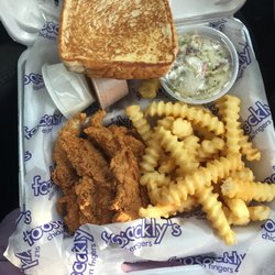 Foosackly's - Foo's Box-5 fingers, fries, cole slaw, toast, sauce  Box