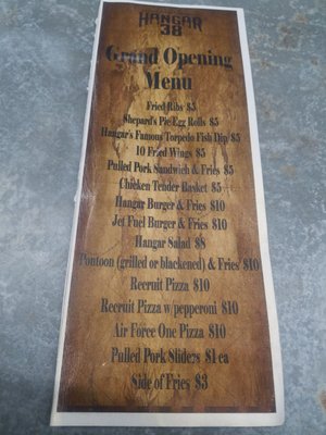 Menu photo 8 Hangar 38 Tallahassee, FL