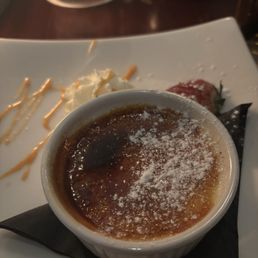 Lavender blueberry crème brûlée from their dine out menu Lavender blueberry crème brûlée from their dine out menu